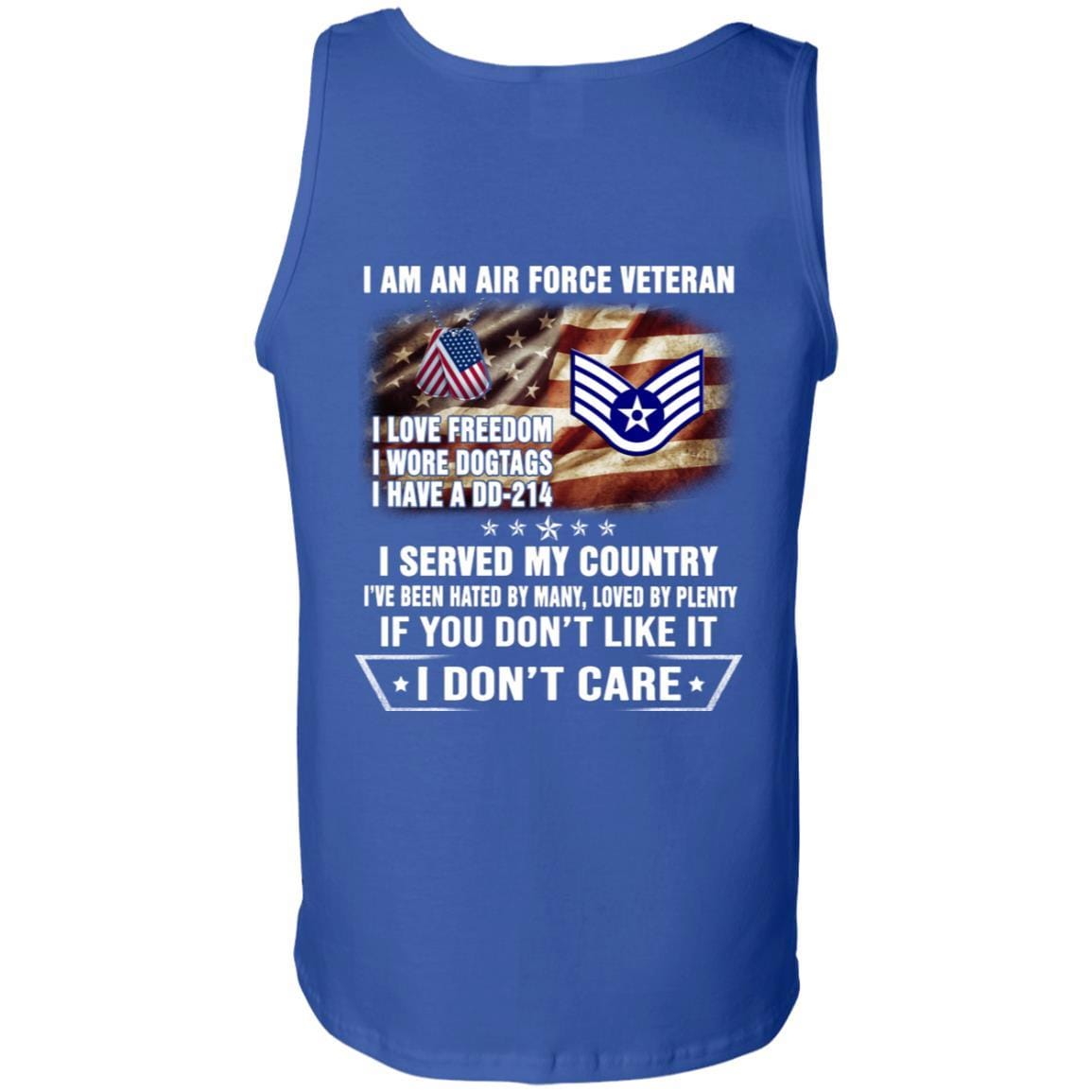 I Am An Air Force E-5 Staff Sergeant SSgt E5 Noncommissioned Officer Ranks AF Rank Veteran T-Shirt On Back-TShirt-USAF-Veterans Nation