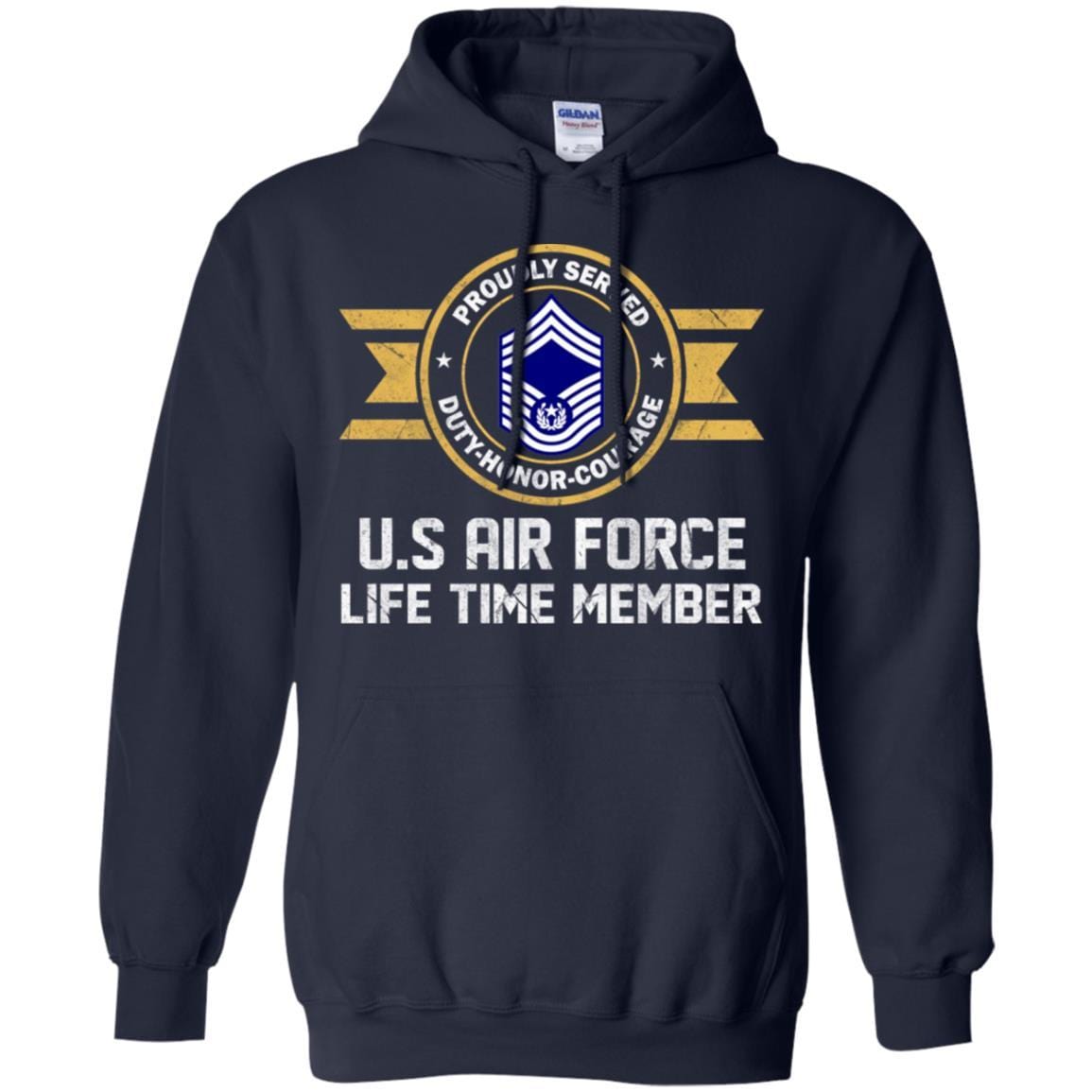 Life time member-US Air Force E-9 Chief Master Sergeant Of The Air Force E9 CMSAF Noncommissioned Officer (Special) AF Ranks Men T Shirt On Front-TShirt-USAF-Veterans Nation