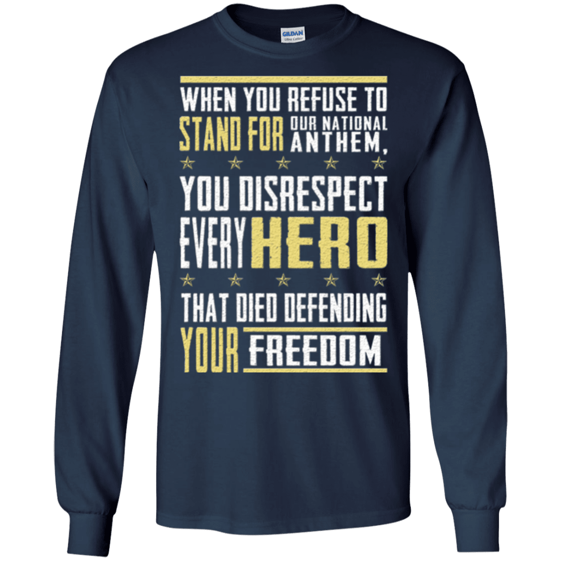 Military T-Shirt "Stand For Our National"-TShirt-General-Veterans Nation