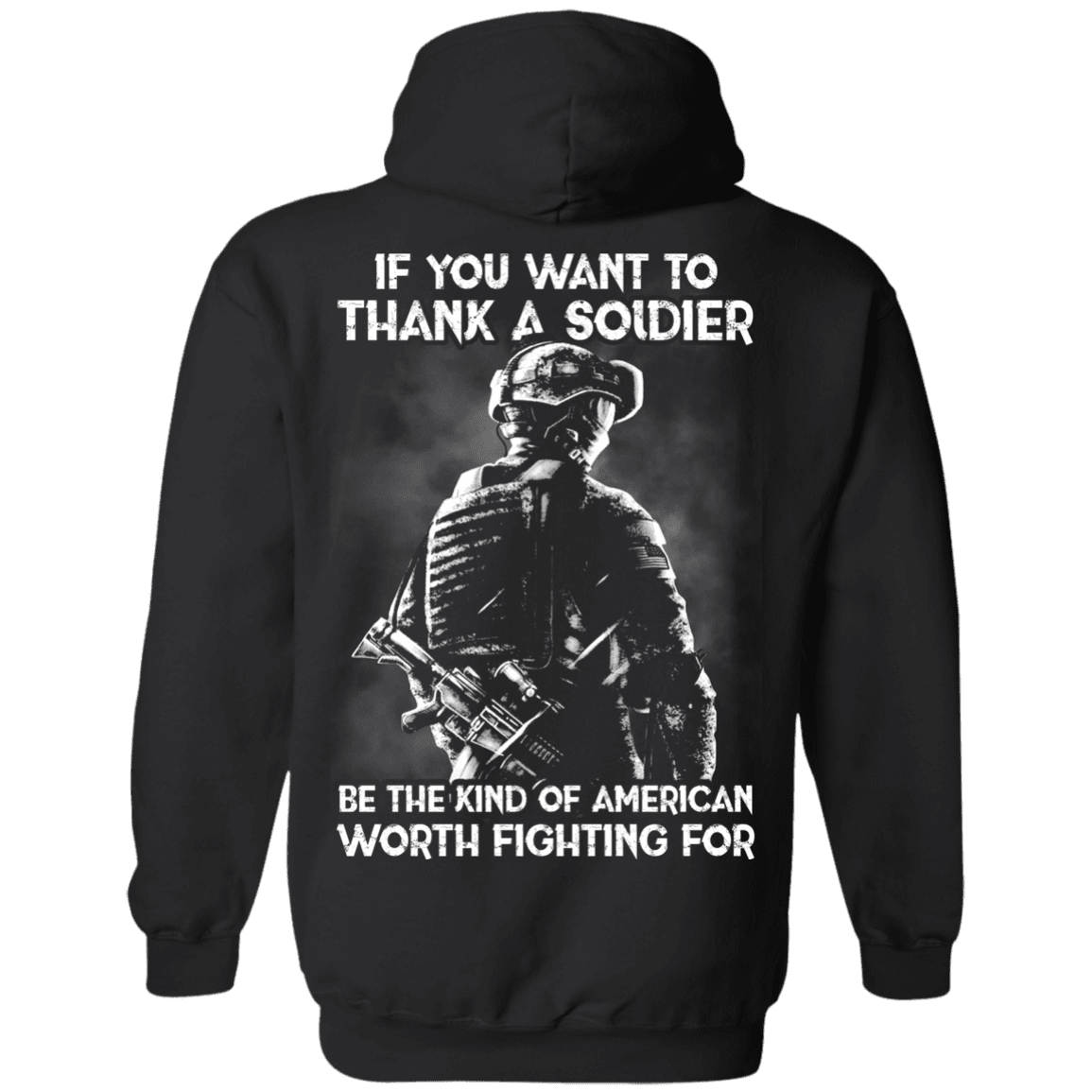 Military T-Shirt "If You Want To Thank A Soldier" - Men Back-TShirt-General-Veterans Nation