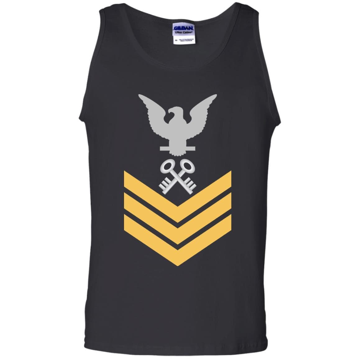 Military T-Shirt "Navy Storekeeper Navy SK E-6 Rating Badges On" Front For Men-TShirt-General-Veterans Nation