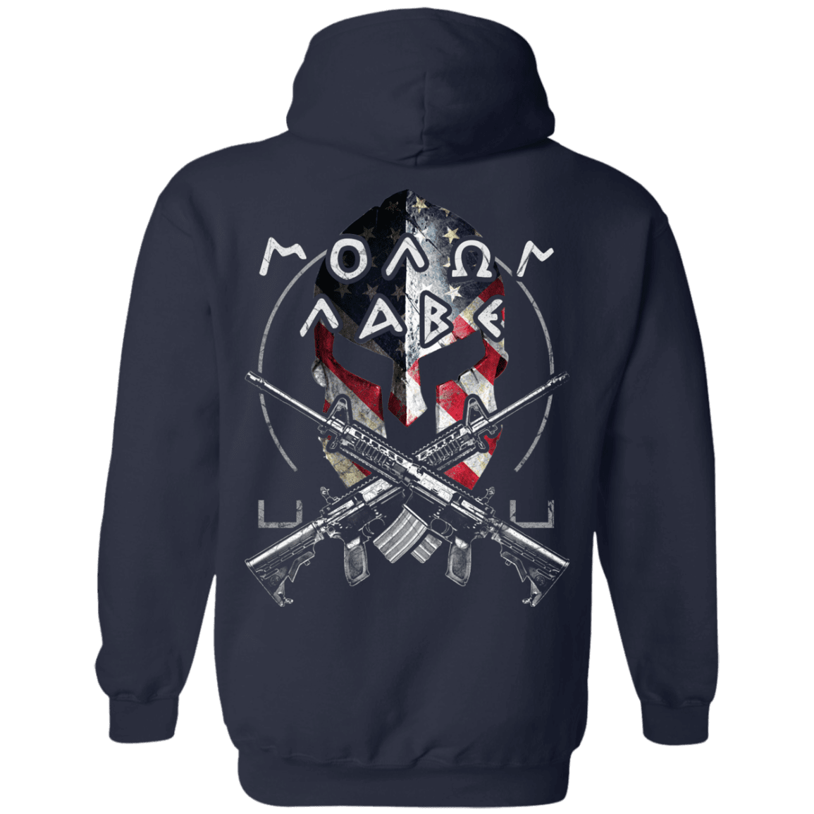 Military T-Shirt "Veteran - Molon Labe - Come And Take Them" - Men Back-TShirt-General-Veterans Nation