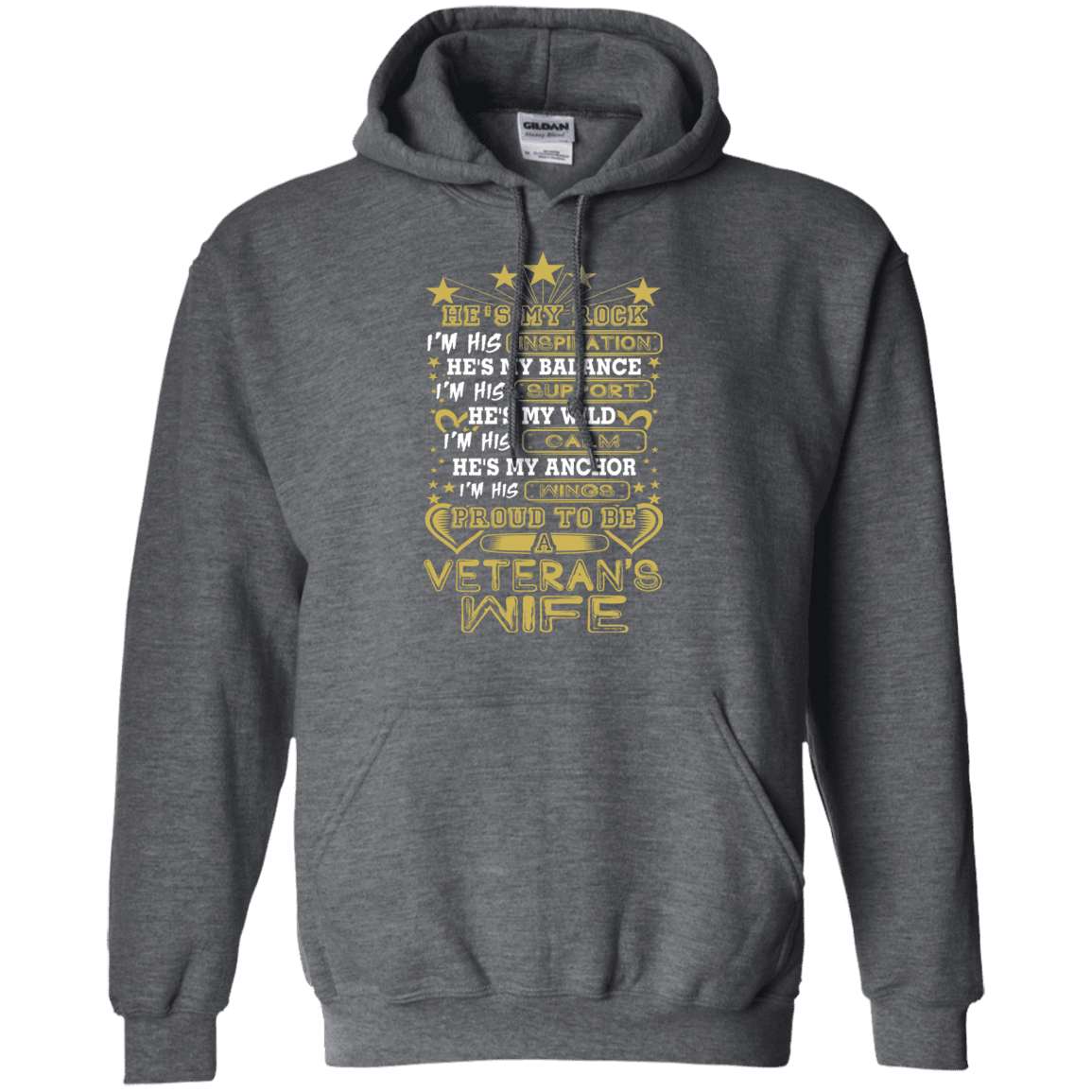 Military T-Shirt "PROUD TO BE A VETERAN'S WIFE"-TShirt-General-Veterans Nation