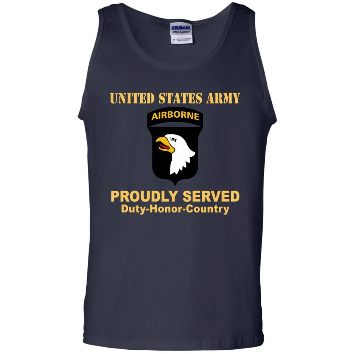 US ARMY 101ST AIRBORNE DIVISION - Proudly Served T-Shirt On Front For Men-TShirt-Army-Veterans Nation