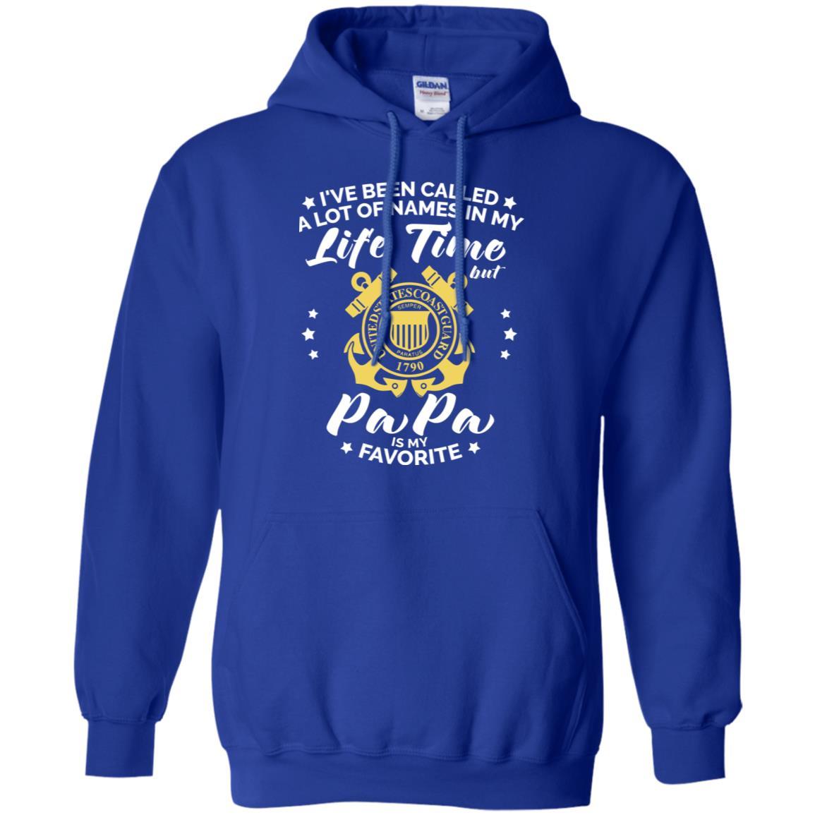 i've been called a lot of things in my life but papa - USCG T-Shirt On Front-TShirt-USCG-Veterans Nation
