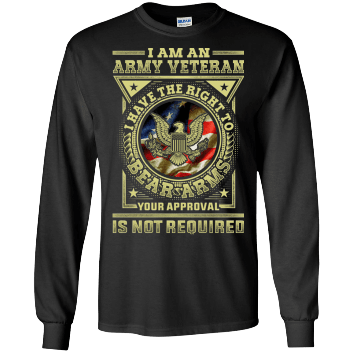 Army Veteran Have the Right To Bear Arms Men Front T Shirts-TShirt-Army-Veterans Nation