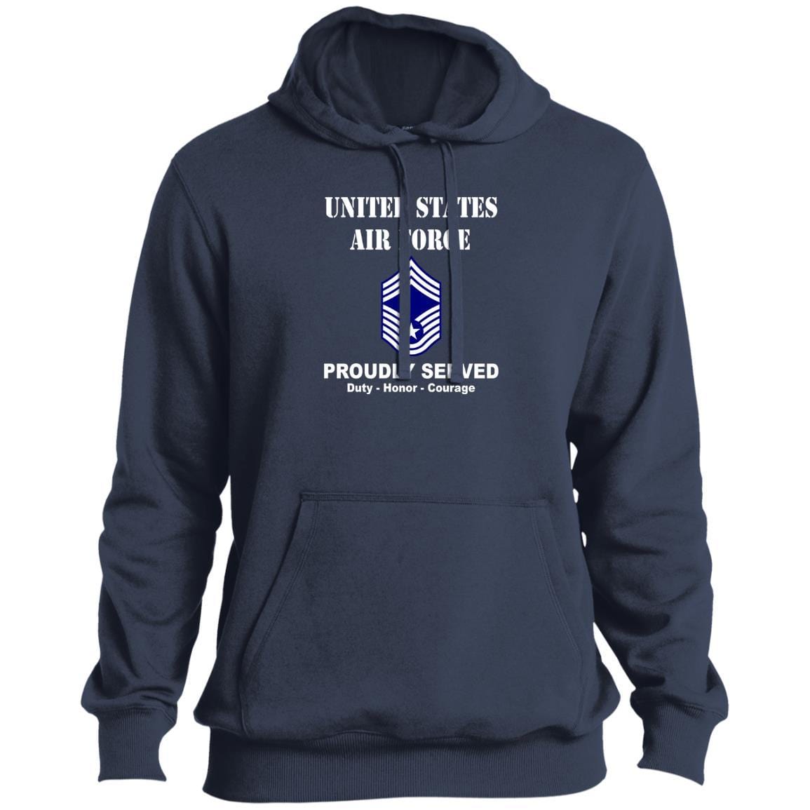 US Air Force E-9 Chief Master Sergeant CMSgt E9 Noncommissioned Officer Ranks T shirt Sport-Tek Tall Pullover Hoodie - T-Shirt-TShirt-USAF-Veterans Nation