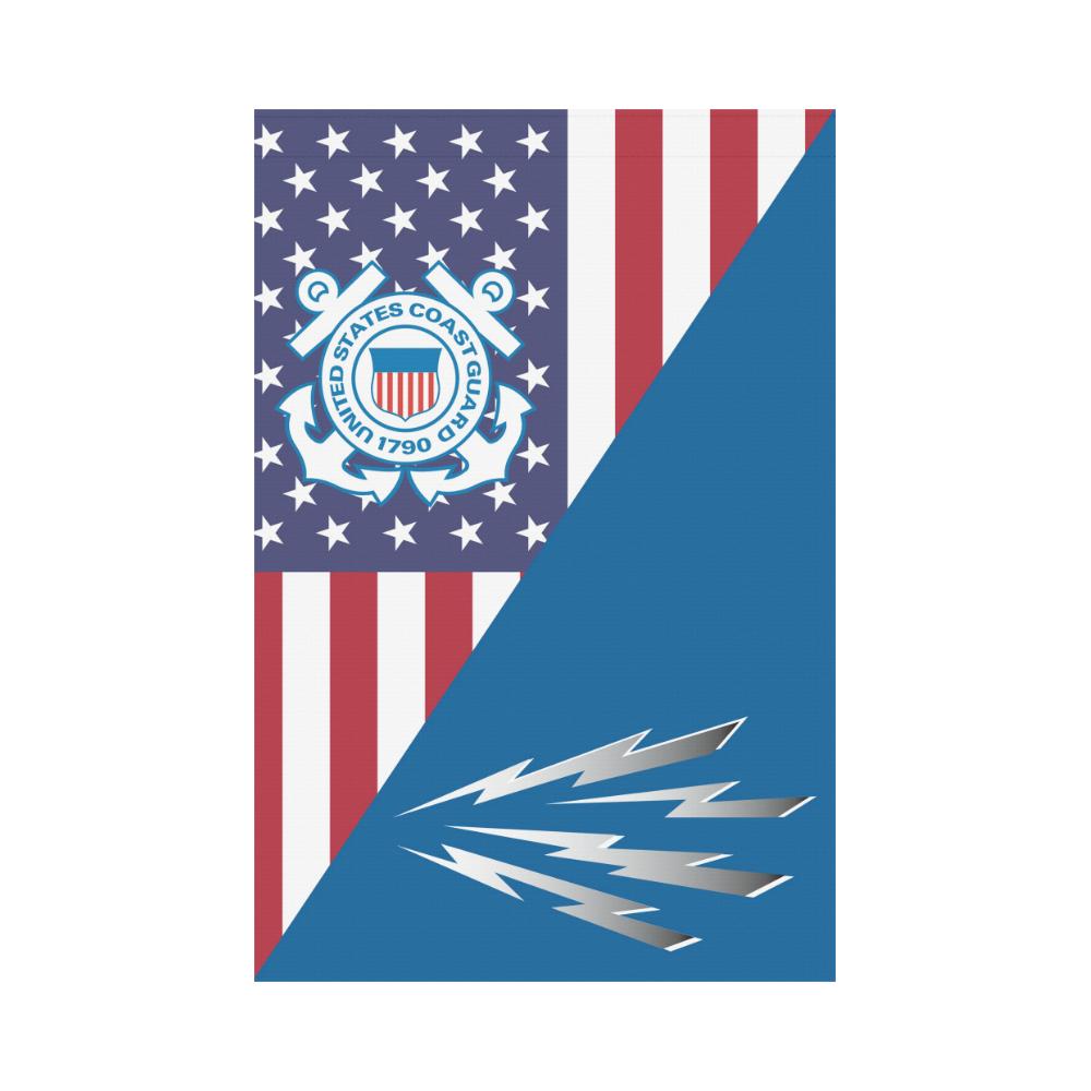 US Coast Guard Telecommunications Specialist TC Garden Flag/Yard Flag 12 inches x 18 inches-GDFlag-USCG-Rate-Veterans Nation