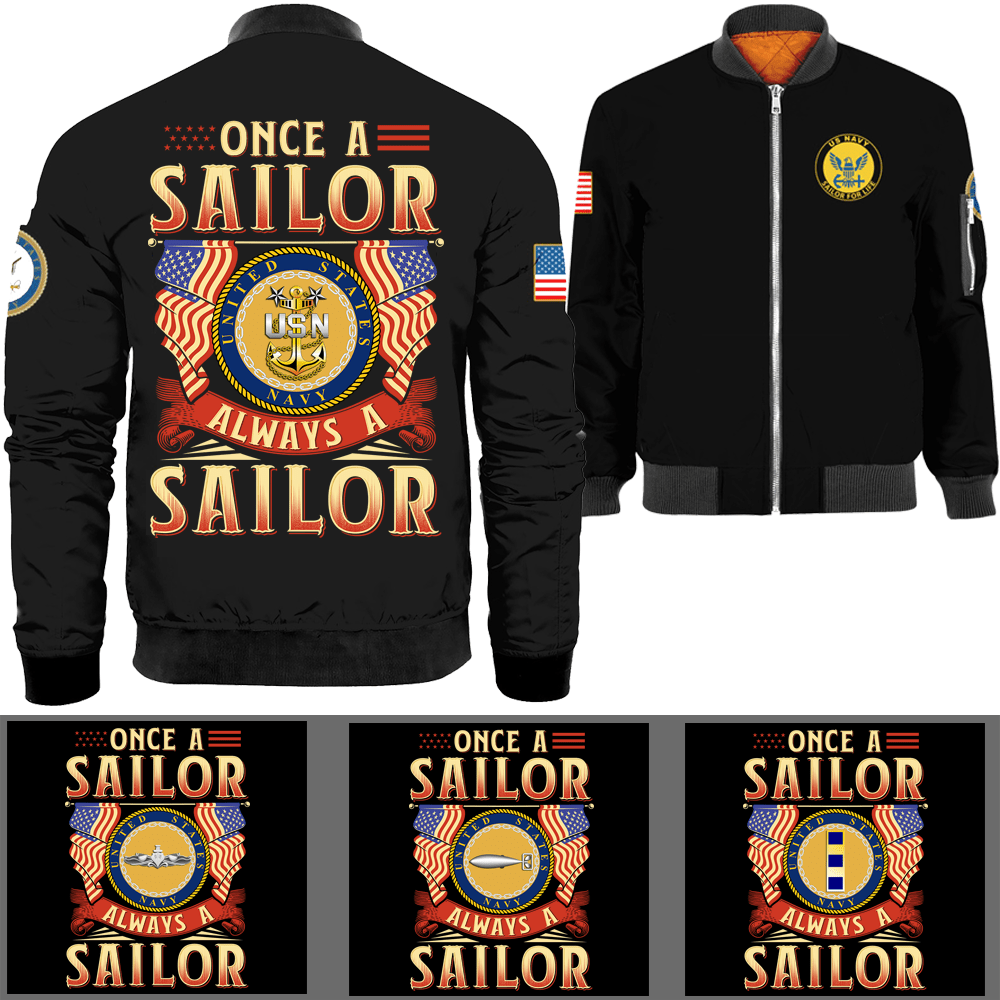 Once A Soldier Always A Soldier Bomber Jacket-Bomber-AllBranch-Veterans Nation