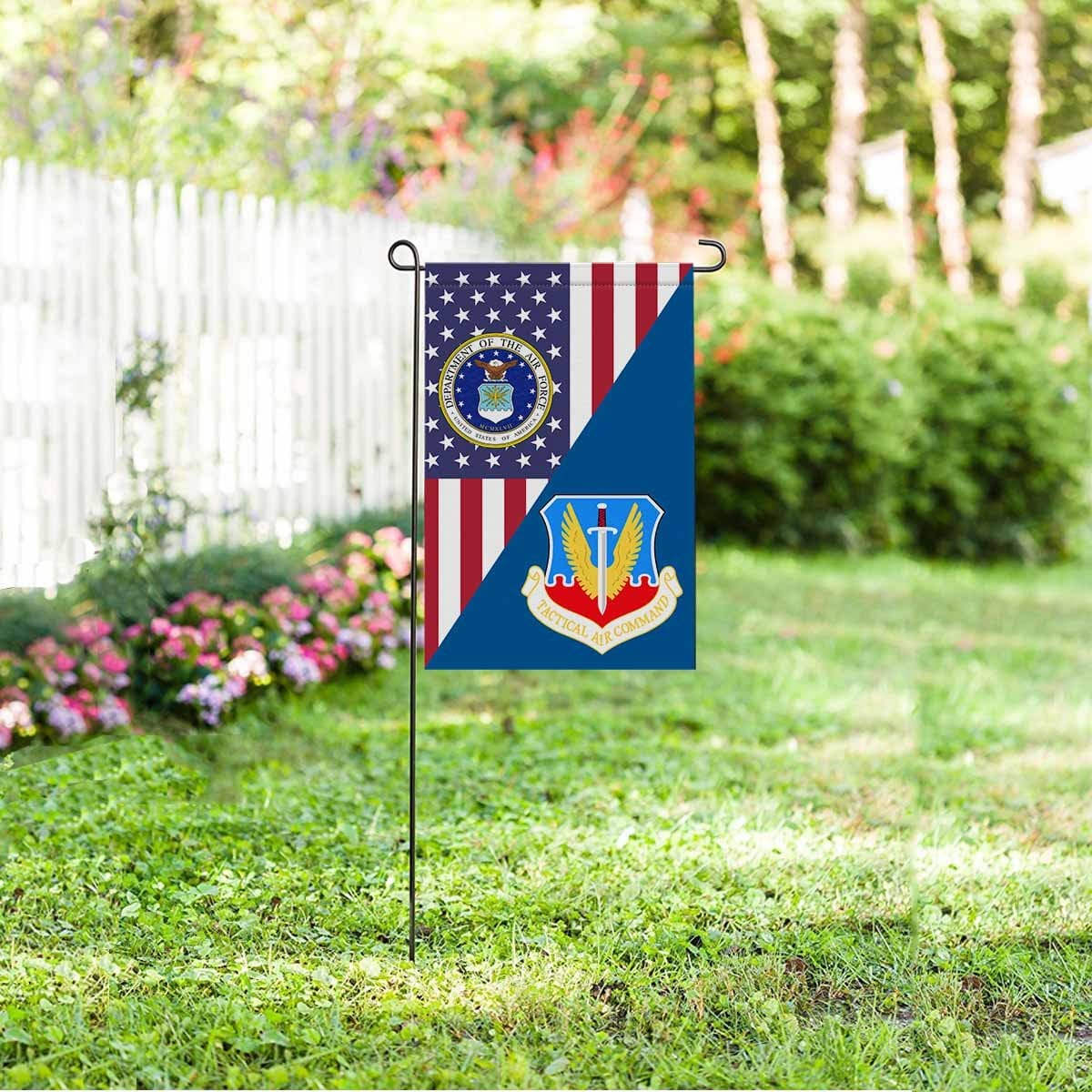 US Air Force Tactical Air Command Garden Flag/Yard Flag 12 inches x 18 inches Twin-Side Printing-GDFlag-USAF-Shield-Veterans Nation