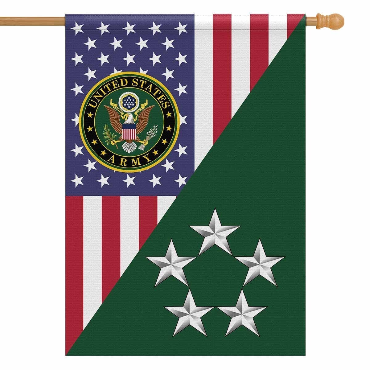 US Army Insignia With America Flag House Flag 28 Inch x 40 Inch Twin-Side Printing-HouseFlag-Army-Veterans Nation