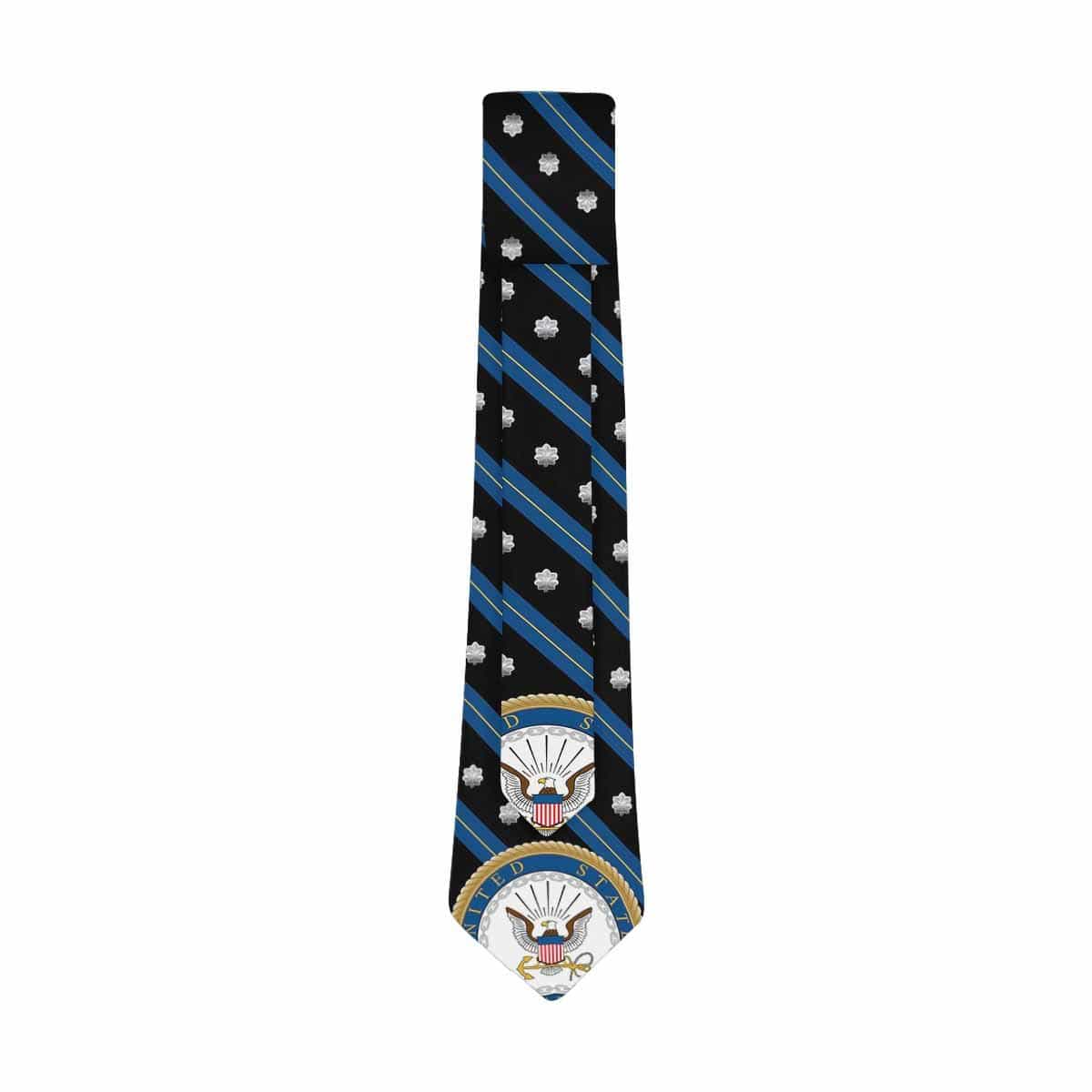 US Navy O-5 Officer Classic Necktie (Two Sides)-Necktie-Navy-Officer-Veterans Nation