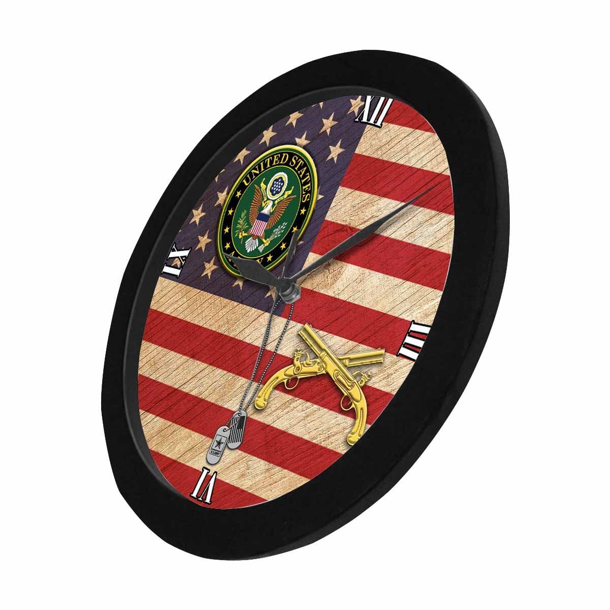 U.S. Army Military Police Corps Black Wall Clock-WallClocks-Army-Branch-Veterans Nation