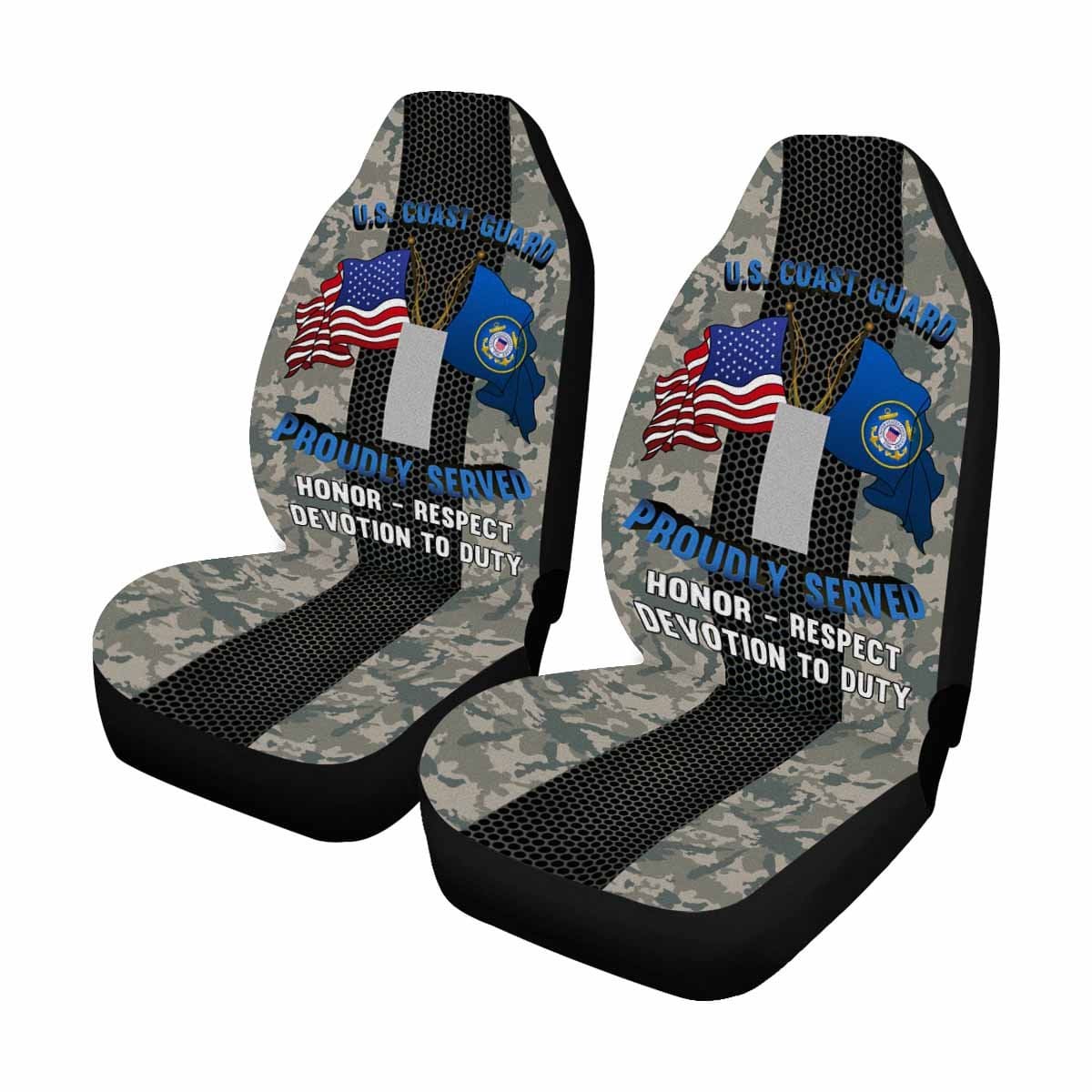 US Coast Guard O-2 Lieutenant Junior Grade O2 LTJG Junior Officer Car Seat Covers (Set of 2)-SeatCovers-USCG-Officer-Veterans Nation