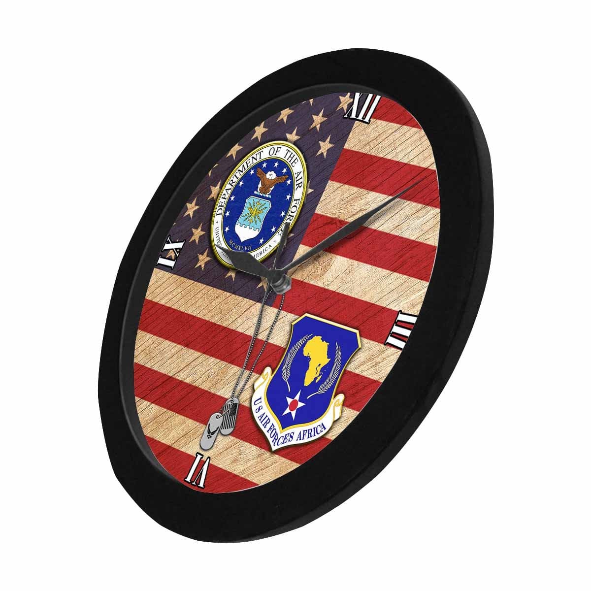 US Air Forces Africa Wall Clock-WallClocks-USAF-Shield-Veterans Nation