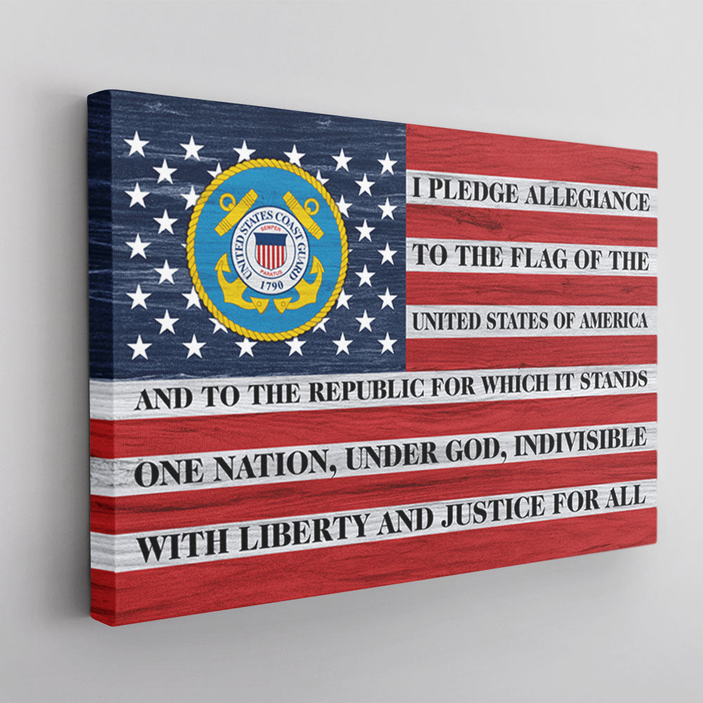 US Military, I Pledge Allegiance To The Flag Canvas 1.5in Frame-Housewares-Veterans Nation