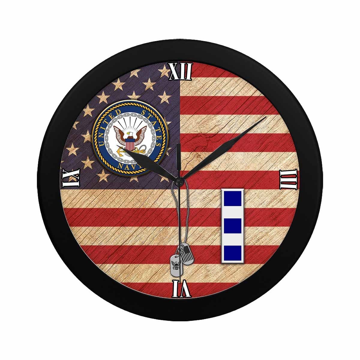 US Navy W-4 Chief Warrant Officer 4 W4 CW4 Warrant Officer Wall Clock-WallClocks-Navy-Officer-Veterans Nation