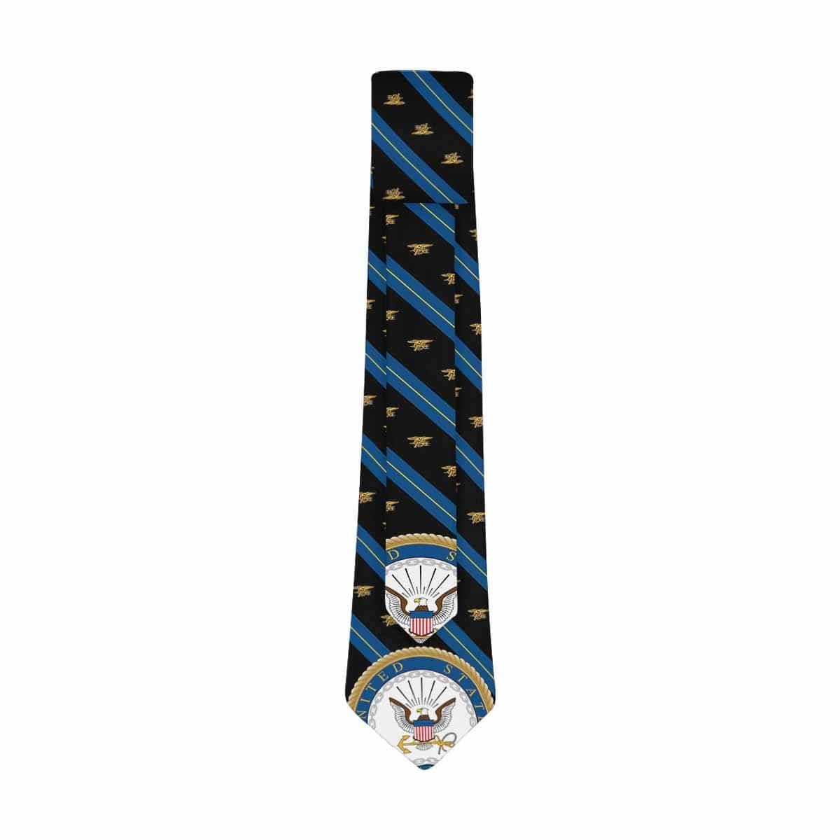 US Navy Special Warfare Badge Classic Necktie (Two Sides)-Necktie-Navy-Badge-Veterans Nation