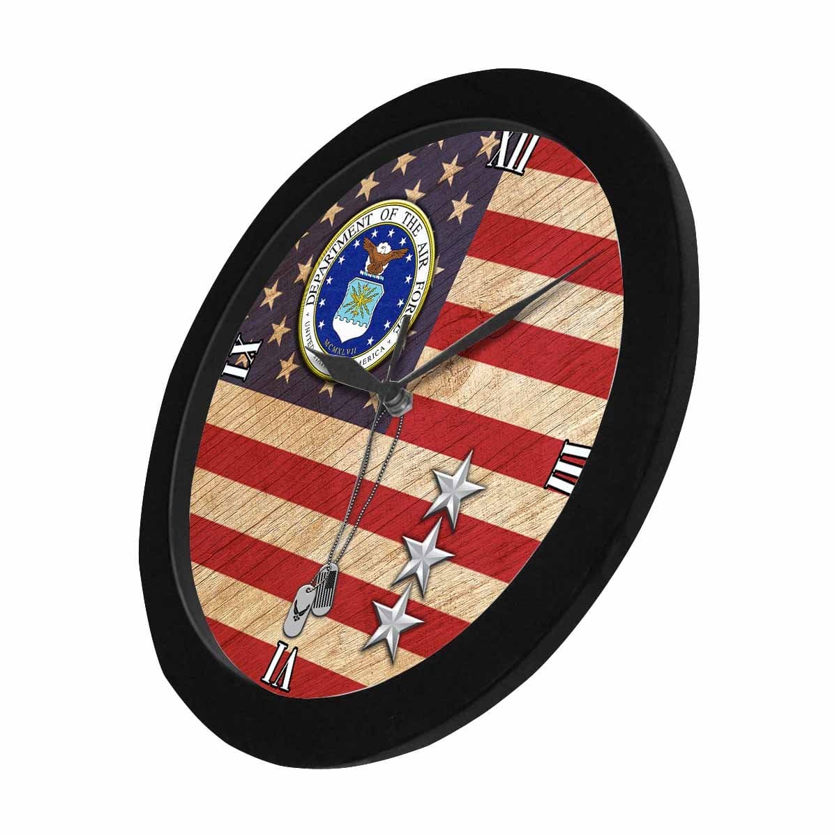 US Air Force O-9 Lieutenant General Lt Ge O9 Wall Clock-WallClocks-USAF-Ranks-Veterans Nation