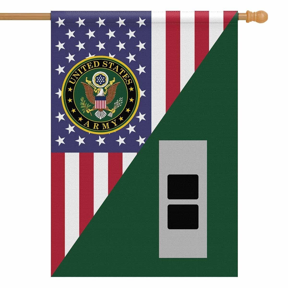 US Army Insignia With America Flag House Flag 28 Inch x 40 Inch Twin-Side Printing-HouseFlag-Army-Veterans Nation