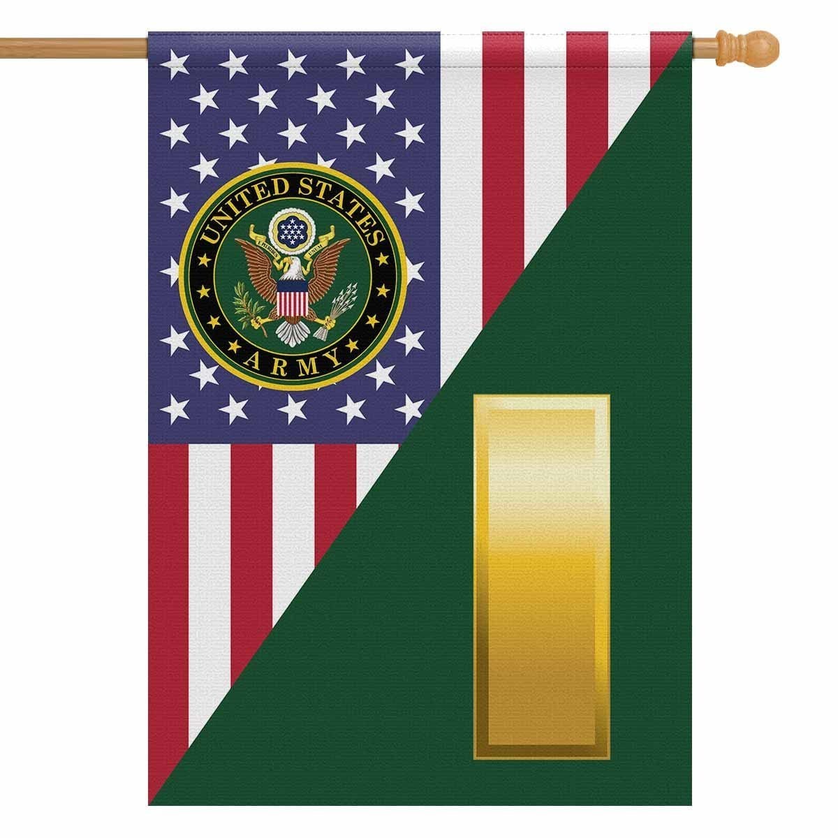 US Army Insignia With America Flag House Flag 28 Inch x 40 Inch Twin-Side Printing-HouseFlag-Army-Veterans Nation