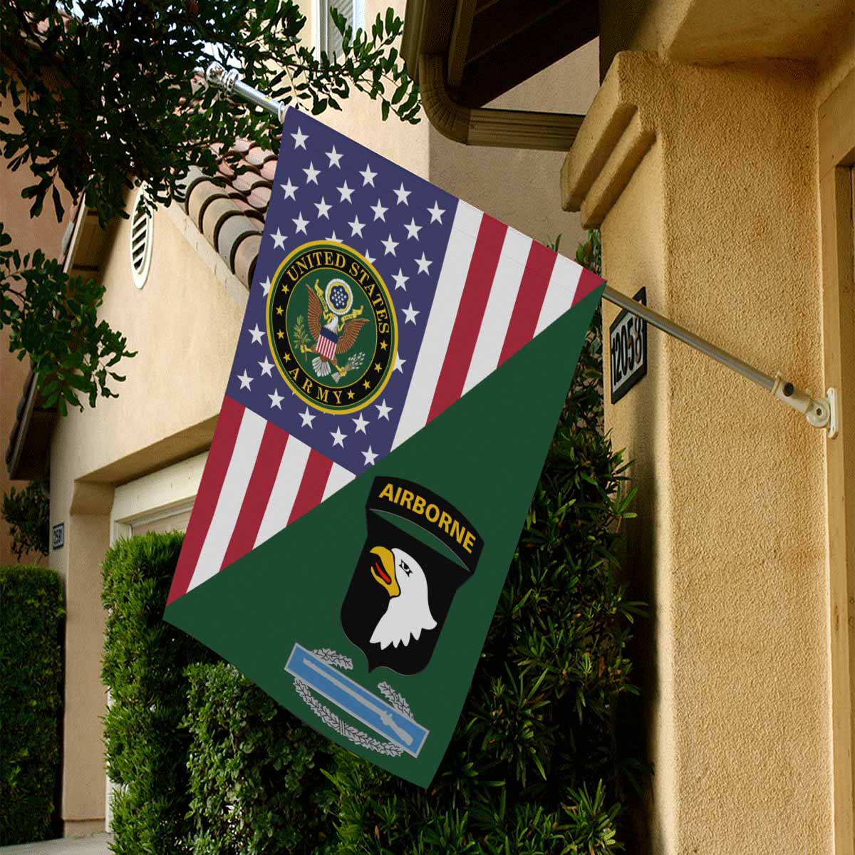 US ARMY 101ST AIRBORNE DIVISION Combat Infantryman First Award Badge House Flag 28x40 Inches-HouseFlag-Army-Veterans Nation